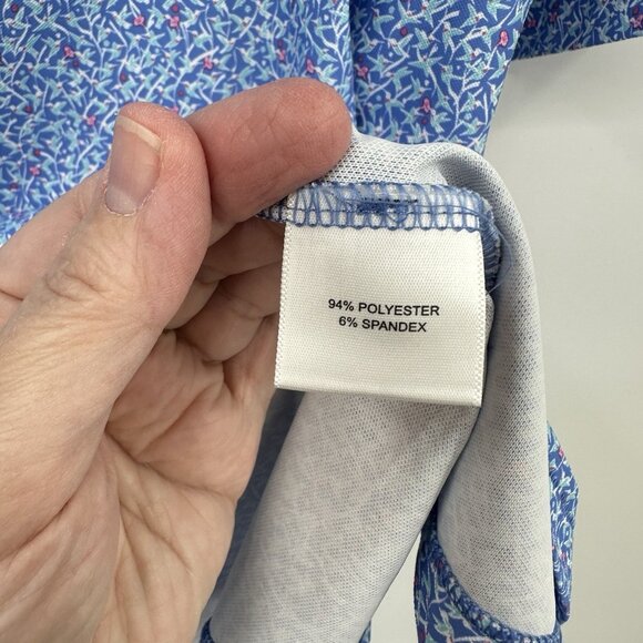 PETER MILLAR summer comfort short sleeve polo shirt hummingbird embroidered L - Picture 7 of 7